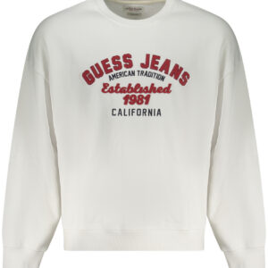 GUESS JEANS FELPA SENZA ZIP UOMO BIANCO