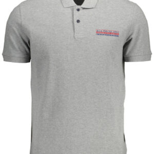 NAPAPIJRI POLO MANICHE CORTE UOMO GRIGIO