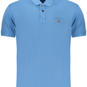 NAPAPIJRI POLO MANICHE CORTE UOMO AZZURRO