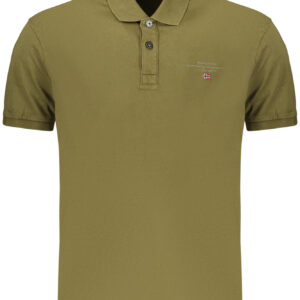 NAPAPIJRI POLO MANICHE CORTE UOMO VERDE