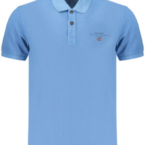NAPAPIJRI POLO MANICHE CORTE UOMO AZZURRO