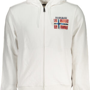 NAPAPIJRI FELPA CON ZIP UOMO BIANCO