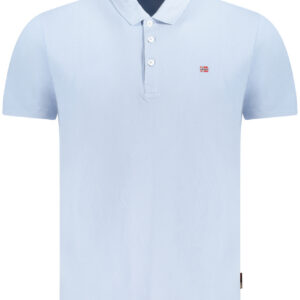 NAPAPIJRI POLO MANICHE CORTE UOMO AZZURRO
