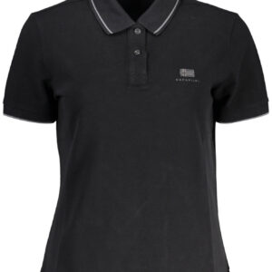NAPAPIJRI POLO MANICHE CORTE DONNA NERO