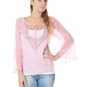 PHARD T-SHIRT MANICHE LUNGHE DONNA ROSA