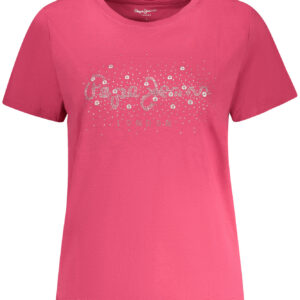 PEPE JEANS T-SHIRT MANICHE CORTE DONNA ROSA