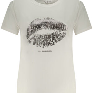PEPE JEANS T-SHIRT MANICHE CORTE DONNA BIANCO