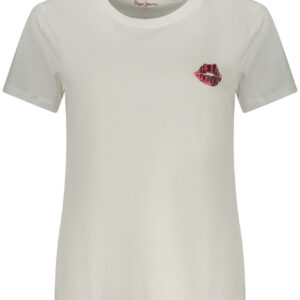 PEPE JEANS T-SHIRT MANICHE CORTE DONNA BIANCO