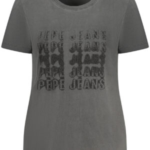 PEPE JEANS T-SHIRT MANICHE CORTE DONNA NERO