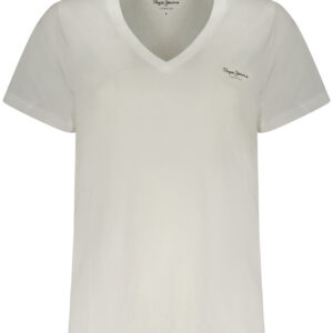 PEPE JEANS T-SHIRT MANICHE CORTE DONNA BIANCO