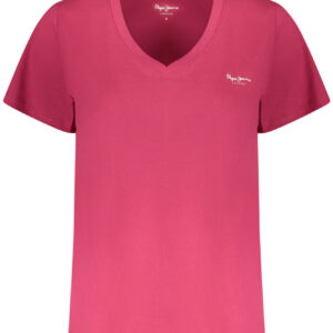 PEPE JEANS T-SHIRT MANICHE CORTE DONNA ROSA