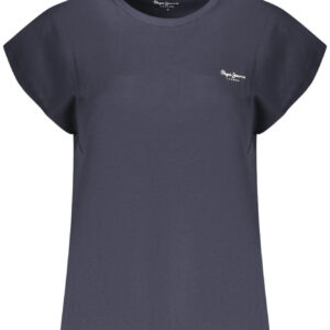PEPE JEANS T-SHIRT MANICHE CORTE DONNA BLU