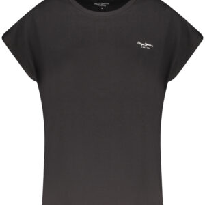 PEPE JEANS T-SHIRT MANICHE CORTE DONNA NERO