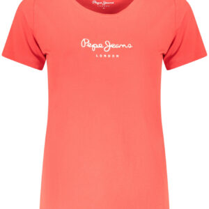 PEPE JEANS T-SHIRT MANICHE CORTE DONNA ROSSO