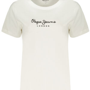 PEPE JEANS T-SHIRT MANICHE CORTE DONNA BIANCO