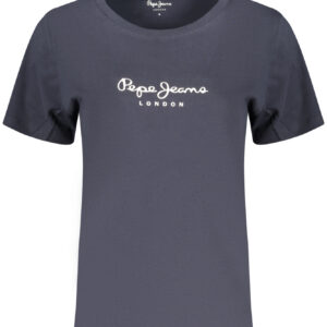 PEPE JEANS T-SHIRT MANICHE CORTE DONNA BLU