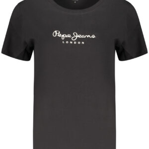 PEPE JEANS T-SHIRT MANICHE CORTE DONNA NERO