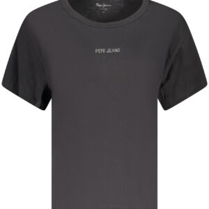 PEPE JEANS T-SHIRT MANICHE CORTE DONNA NERO