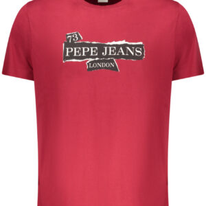 PEPE JEANS T-SHIRT MANICHE CORTE UOMO ROSSO