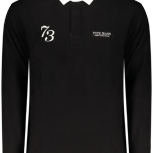 PEPE JEANS POLO MANICHE LUNGHE UOMO NERO