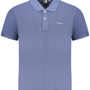 PEPE JEANS POLO MANICHE CORTE UOMO BLU