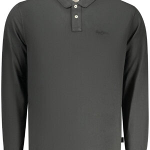 PEPE JEANS POLO MANICHE LUNGHE UOMO NERO