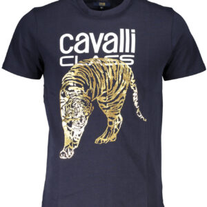 CAVALLI CLASS T-SHIRT MANICHE CORTE UOMO BLU