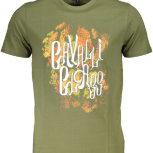 CAVALLI CLASS T-SHIRT MANICHE CORTE UOMO VERDE