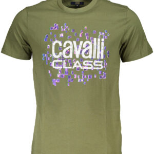 CAVALLI CLASS T-SHIRT MANICHE CORTE UOMO VERDE