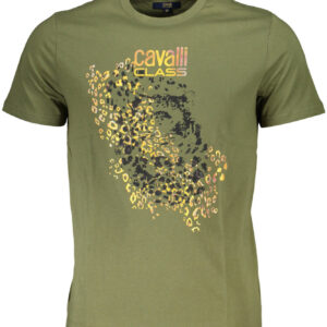CAVALLI CLASS T-SHIRT MANICHE CORTE UOMO VERDE