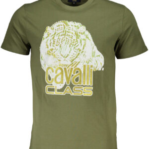CAVALLI CLASS T-SHIRT MANICHE CORTE UOMO VERDE