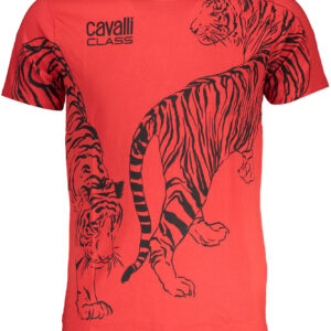 CAVALLI CLASS T-SHIRT MANICHE CORTE UOMO ROSSO
