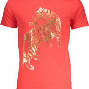 CAVALLI CLASS T-SHIRT MANICHE CORTE UOMO ROSSO