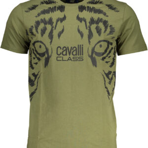 CAVALLI CLASS T-SHIRT MANICHE CORTE UOMO VERDE