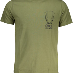 CAVALLI CLASS T-SHIRT MANICHE CORTE UOMO VERDE