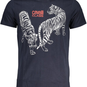 CAVALLI CLASS T-SHIRT MANICHE CORTE UOMO BLU