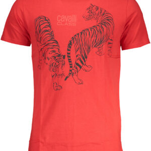 CAVALLI CLASS T-SHIRT MANICHE CORTE UOMO ROSSO