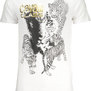CAVALLI CLASS T-SHIRT MANICHE CORTE UOMO BIANCO