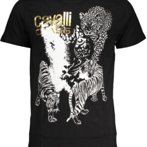 CAVALLI CLASS T-SHIRT MANICHE CORTE UOMO NERO