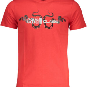 CAVALLI CLASS T-SHIRT MANICHE CORTE UOMO ROSSO