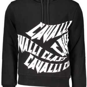 CAVALLI CLASS FELPA SENZA ZIP UOMO NERO