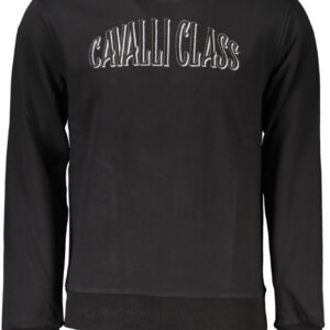 CAVALLI CLASS FELPA SENZA ZIP UOMO NERO
