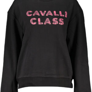 CAVALLI CLASS FELPA SENZA ZIP DONNA NERO