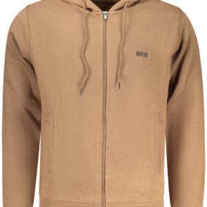 RIFLE FELPA CON ZIP UOMO MARRONE