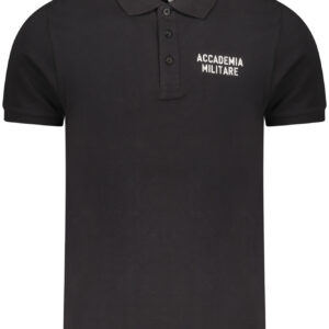 ACCADEMIA MILITARE POLO MANICHE CORTE UOMO NERO