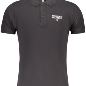 ACCADEMIA MILITARE POLO MANICHE CORTE UOMO NERO
