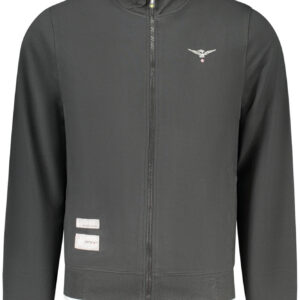 ACCADEMIA MILITARE FELPA CON ZIP UOMO NERO