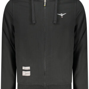 ACCADEMIA MILITARE FELPA CON ZIP UOMO NERO