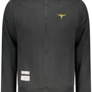 ACCADEMIA MILITARE FELPA CON ZIP UOMO NERO