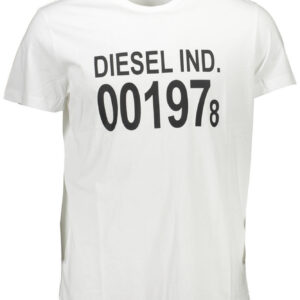 DIESEL T-SHIRT MANICHE CORTE UOMO BIANCO